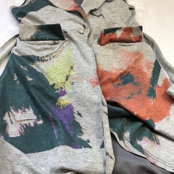 Vintage Concept Cardigan Vest Women's Size Medium Tie Sash Closure Art to Wear - Picture 8 of 9